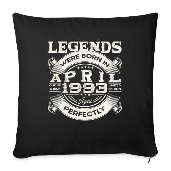 30. Geburtstag Mann April Jahrgang 1993 Oldtimer - Sofakissenbezug 45 x 45 cm - Schwarz - Vorne