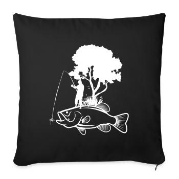 Poissons arboricoles - - Housse de coussin décorative 45 x 45 cm - noir - Devant