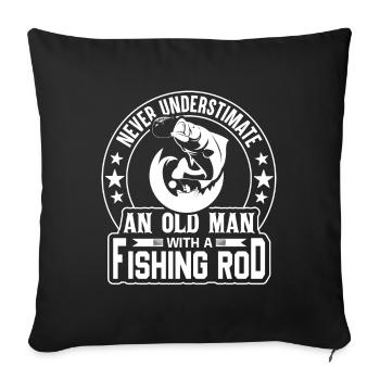 Never underestimate an old man with a - Sofa pillowcase 17,3'' x 17,3'' (45 x 45 cm) - black - Front