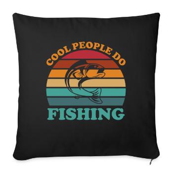 Cool People Fish 3 - - Housse de coussin décorative 45 x 45 cm - noir - Devant