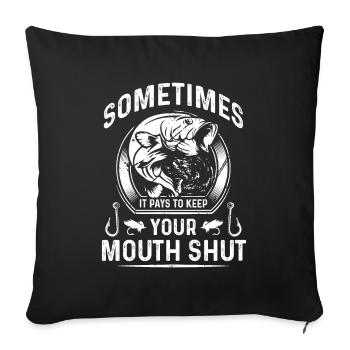 Parfois, c’est un poisson D’autres fois, c’est un B - Housse de coussin décorative 45 x 45 cm - noir - Devant