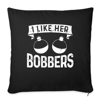 Ich mag ihre Bobber - Sofakissenbezug 45 x 45 cm - Schwarz - Vorne