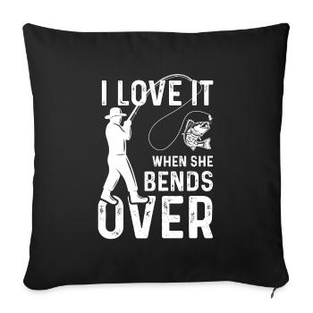 J’adore quand elle se penche - Housse de coussin décorative 45 x 45 cm - noir - Devant