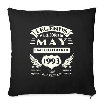 30th Birthday Man Legendary May Vintage 1993 - Sofa pillowcase 17,3'' x 17,3'' (45 x 45 cm) - black - Front
