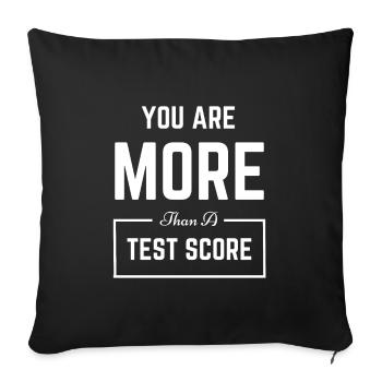 Vous êtes plus qu’un professeur de jour de test de score de test - Housse de coussin décorative 45 x 45 cm - noir - Devant
