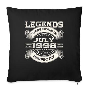 25th Birthday Man Legendary July Vintage 1998 - Sofa pillowcase 17,3'' x 17,3'' (45 x 45 cm) - black - Front