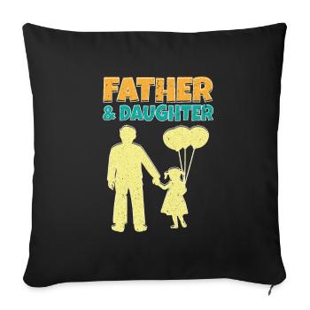 Father's Day Dad Dad Best Dad - Sofa pillowcase 17,3'' x 17,3'' (45 x 45 cm) - black - Front
