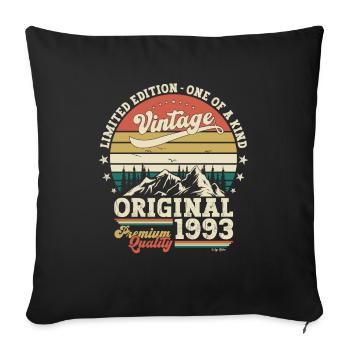 30th Birthday Men's Vintage 1993 Vintage Retro - Sofa pillowcase 17,3'' x 17,3'' (45 x 45 cm) - black - Front
