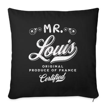 MR Louis - Housse de coussin décorative 45 x 45 cm - noir - Devant