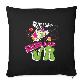 VR Glasses Virtual Reality Gaming - Sofa pillowcase 17,3'' x 17,3'' (45 x 45 cm) - black - Front
