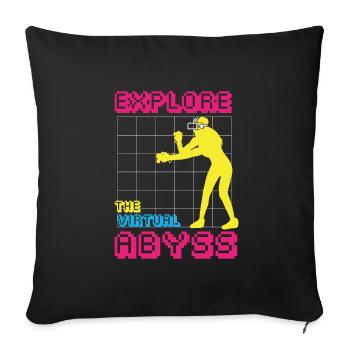 VR Glasses Virtual Reality Gaming - Sofa pillowcase 17,3'' x 17,3'' (45 x 45 cm) - black - Front