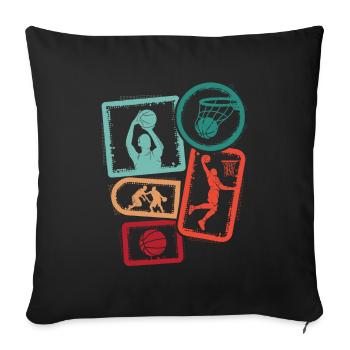Basketballer Basketballspieler Herren Basketball - Sofakissenbezug 45 x 45 cm - Schwarz - Vorne