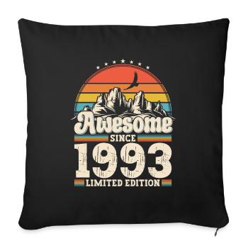 30th Birthday Husband Vintage 1993 Vintage Retro - Sofa pillowcase 17,3'' x 17,3'' (45 x 45 cm) - black - Front