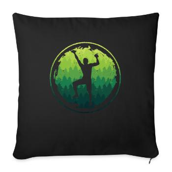 Bouldering, Free Climbing, Boys, Mountains, Climbing, Kids - Sofa pillowcase 17,3'' x 17,3'' (45 x 45 cm) - black - Front