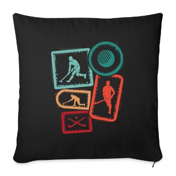 Hockey Player Hockey Player Field Hockey Boys - Sofa pillowcase 17,3'' x 17,3'' (45 x 45 cm) - black - Front
