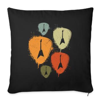 Bassist, Bass Guitarist, Bass Guitar, Bass Guitar - Sofa pillowcase 17,3'' x 17,3'' (45 x 45 cm) - black - Front