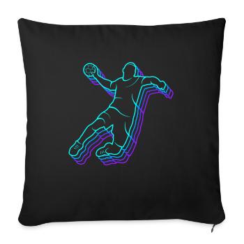 Handball Player Handball Player Men Handball Boys - Sofa pillowcase 17,3'' x 17,3'' (45 x 45 cm) - black - Front
