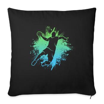 Handballer, Handball Player, Children, Boys, Handball - Sofa pillowcase 17,3'' x 17,3'' (45 x 45 cm) - black - Front