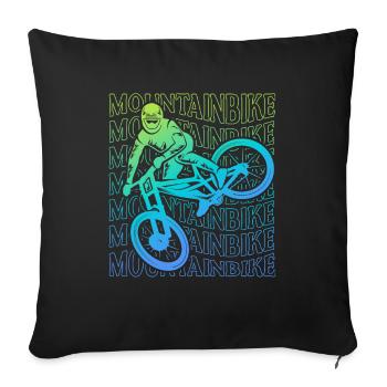 VTT VTT Downhill VTT Homme - Housse de coussin décorative 45 x 45 cm - noir - Devant