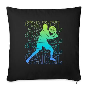 Padel Tennis Padel Tennis Garçons Padel Hommes - Housse de coussin décorative 45 x 45 cm - noir - Devant