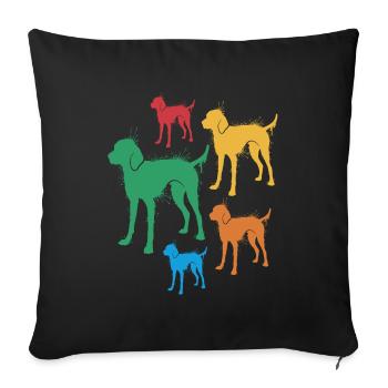 Weimaraner Dogs Dog Motif Weimaraner Children - Sofa pillowcase 17,3'' x 17,3'' (45 x 45 cm) - black - Front