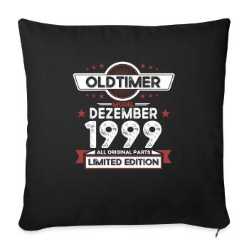 24th Birthday Classic Car December Vintage 1999 - Sofa pillowcase 17,3'' x 17,3'' (45 x 45 cm) - black - Front