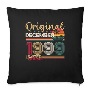 24th Birthday Original December Volume 1999 - Sofa pillowcase 17,3'' x 17,3'' (45 x 45 cm) - black - Front