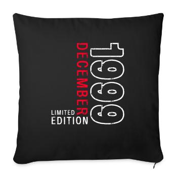 24th Birthday Original December Vintage 1999 - Sofa pillowcase 17,3'' x 17,3'' (45 x 45 cm) - black - Front