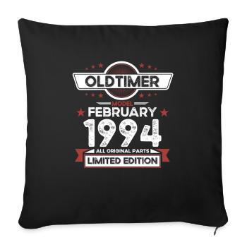 30th birthday classic car February vintage 1994 - Sofa pillowcase 17,3'' x 17,3'' (45 x 45 cm) - black - Front