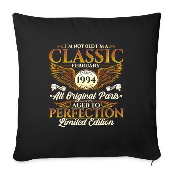30th Birthday Classic Car February Vintage 1994 - Sofa pillowcase 17,3'' x 17,3'' (45 x 45 cm) - black - Front
