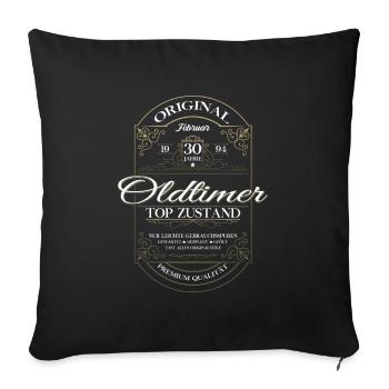 30th Birthday Man Vintage February Vintage 1994 - Sofa pillowcase 17,3'' x 17,3'' (45 x 45 cm) - black - Front