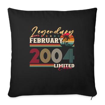 20e anniversaire légendaire depuis 2004 - Housse de coussin décorative 45 x 45 cm - noir - Devant