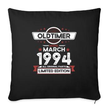 30th Birthday Classic Car March Vintage 1994 - Sofa pillowcase 17,3'' x 17,3'' (45 x 45 cm) - black - Front