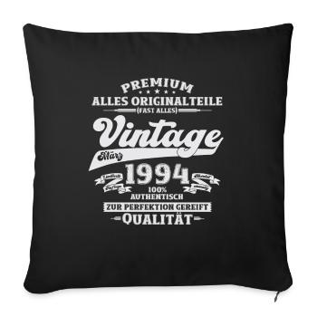 30ème Anniversaire Homme Mars Vintage 1994 - Housse de coussin décorative 45 x 45 cm - noir - Devant