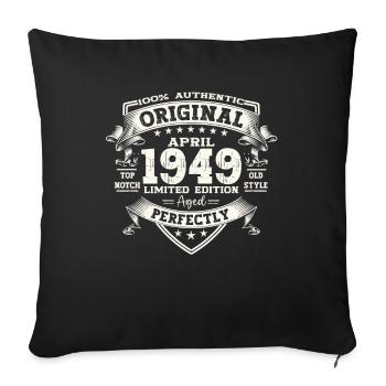 75th Birthday Gift Husband Legendary Since 1949 - Sofa pillowcase 17,3'' x 17,3'' (45 x 45 cm) - black - Front