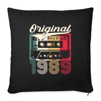 Best of May 1989 Vintage 1989 Birthday 1989 - Sofa pillowcase 17,3'' x 17,3'' (45 x 45 cm) - black - Front
