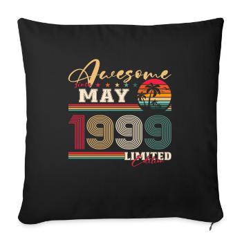 Génial Mai 1999 Millésime 1999 Anniversaire 1999 - Housse de coussin décorative 45 x 45 cm - noir - Devant