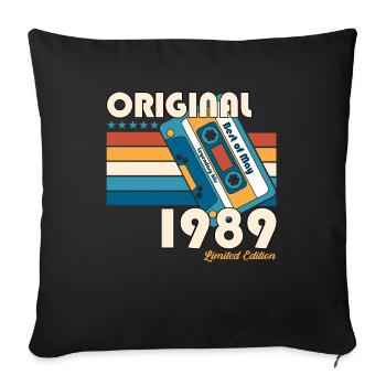 Best of May 1989 Vintage 1989 Birthday 1989 - Sofa pillowcase 17,3'' x 17,3'' (45 x 45 cm) - black - Front