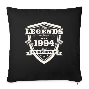 Légende Mai 1994 Millésime 1994 Anniversaire 1994 - Housse de coussin décorative 45 x 45 cm - noir - Devant