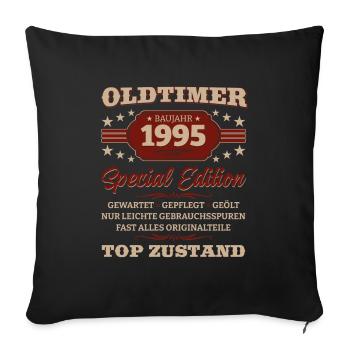 Vintage 1995 Vintage 1995 Birthday 1995 - Sofa pillowcase 17,3'' x 17,3'' (45 x 45 cm) - black - Front