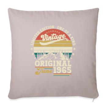 Original June 1965 Born 1965 59th Birthday 65 - Sofa pillowcase 17,3'' x 17,3'' (45 x 45 cm) - light taupe - Front