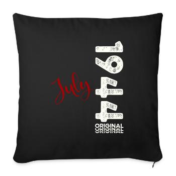 80 Anniversaire Homme Légende Juillet 1944 Millésime 1944 - Housse de coussin décorative 45 x 45 cm - noir - Devant