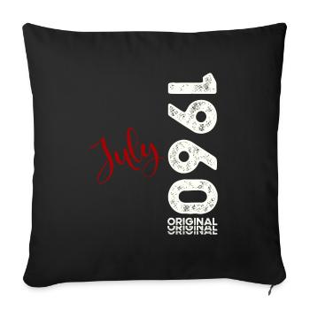 65ème Anniversaire Légendaire Juillet 1960 Millésime 1960 - Housse de coussin décorative 45 x 45 cm - noir - Devant