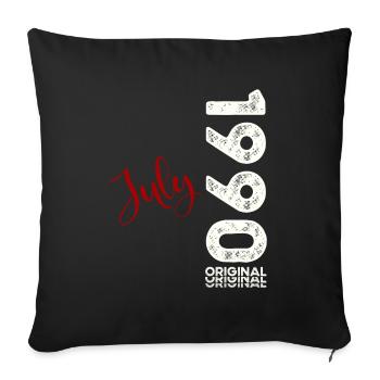 34ème anniversaire Original Juillet 1990 Millésime 1990 - Housse de coussin décorative 45 x 45 cm - noir - Devant