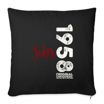66th Birthday Original July 1958 Born 1958 - Sofa pillowcase 17,3'' x 17,3'' (45 x 45 cm) - black - Front