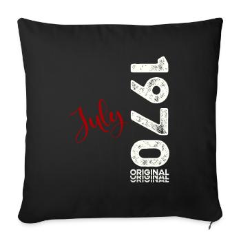 55th Birthday Legendary July 1970 Vintage 1970 - Sofa pillowcase 17,3'' x 17,3'' (45 x 45 cm) - black - Front