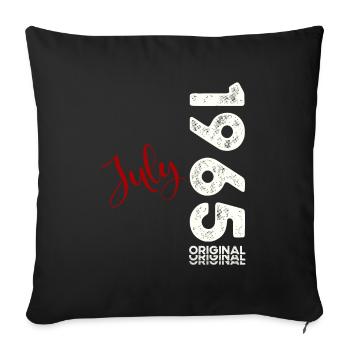 60ème anniversaire Original Juillet 1965 Millésime 1965 - Housse de coussin décorative 45 x 45 cm - noir - Devant