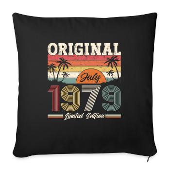 45th Birthday Original 1979 Vintage 1979 - Sofa pillowcase 17,3'' x 17,3'' (45 x 45 cm) - black - Front