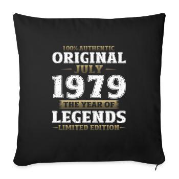 45th Birthday Original 1979 Vintage 1979 - Sofa pillowcase 17,3'' x 17,3'' (45 x 45 cm) - black - Front