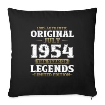 70th Birthday Original 1954 Vintage 1954 - Sofa pillowcase 17,3'' x 17,3'' (45 x 45 cm) - black - Front